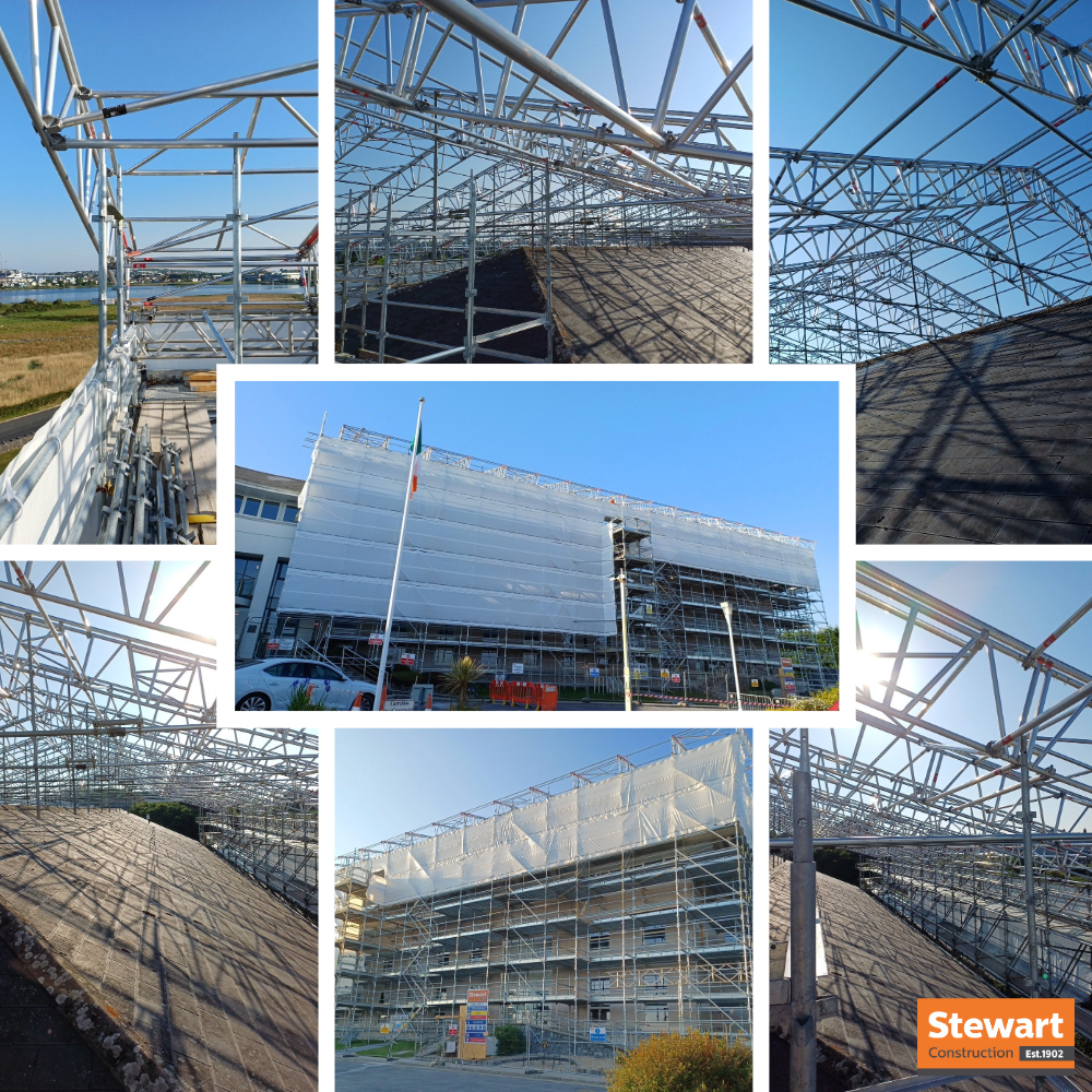 Scaffolding at Renmore site